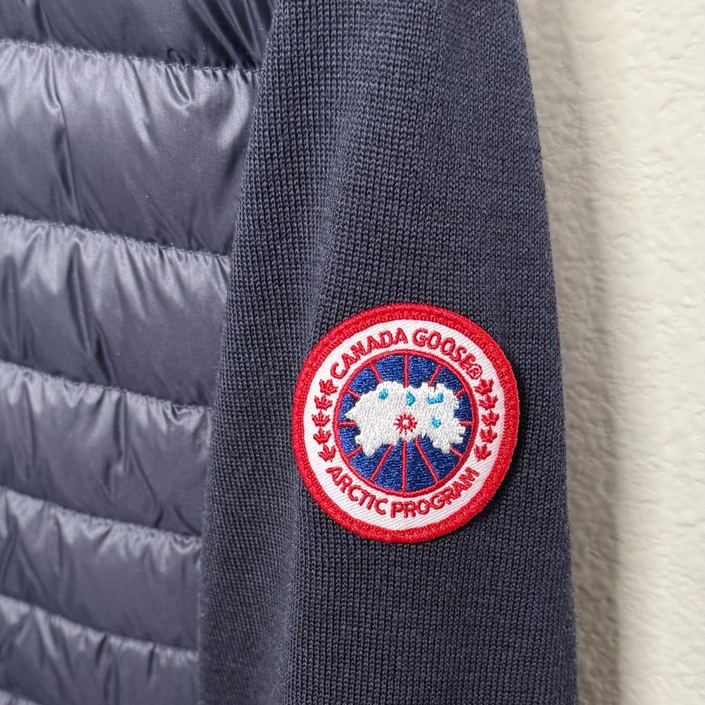 Canada Goose HyBridge Knit Puffer Sweater Jacket - Navy